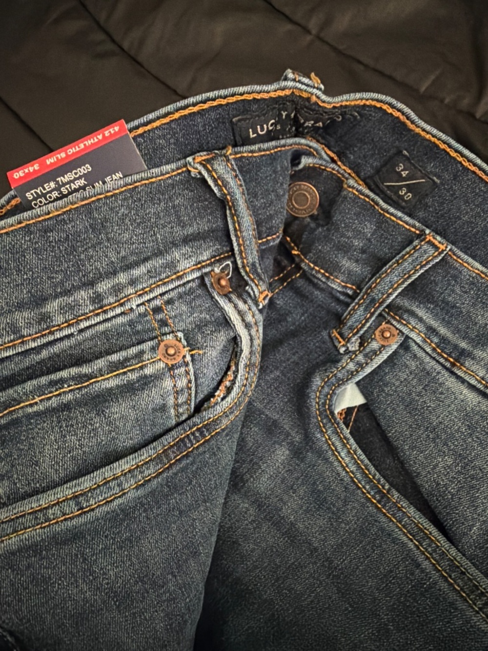 Lucky Brand 412 Athletic Slim Jeans Men’s 34x30 NEW Stretch Denim - Picture 2 of 3